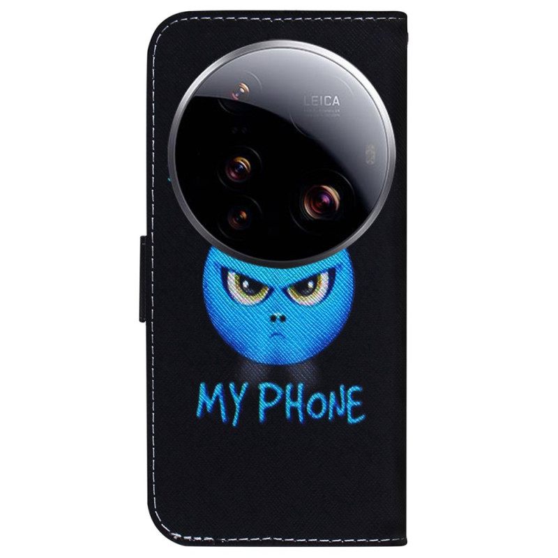 Flip Case Leren Xiaomi 15 Ultra Emoji-telefoon
