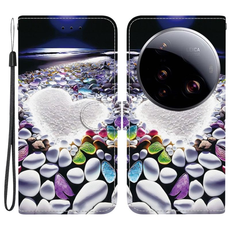 Flip Case Leren Xiaomi 15 Ultra Wit Hart