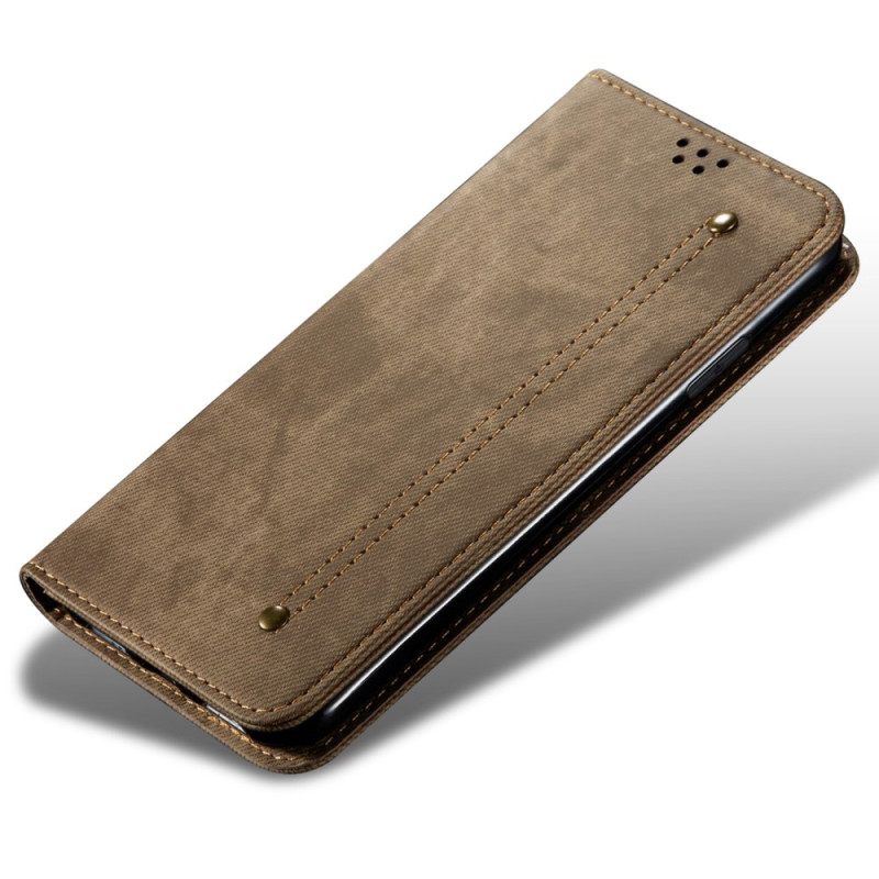 Folio-hoesje Xiaomi 15 Ultra Denimstof Bescherming Hoesje