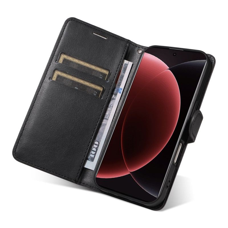 Folio-hoesje Xiaomi 15 Ultra Effen Kunstleer