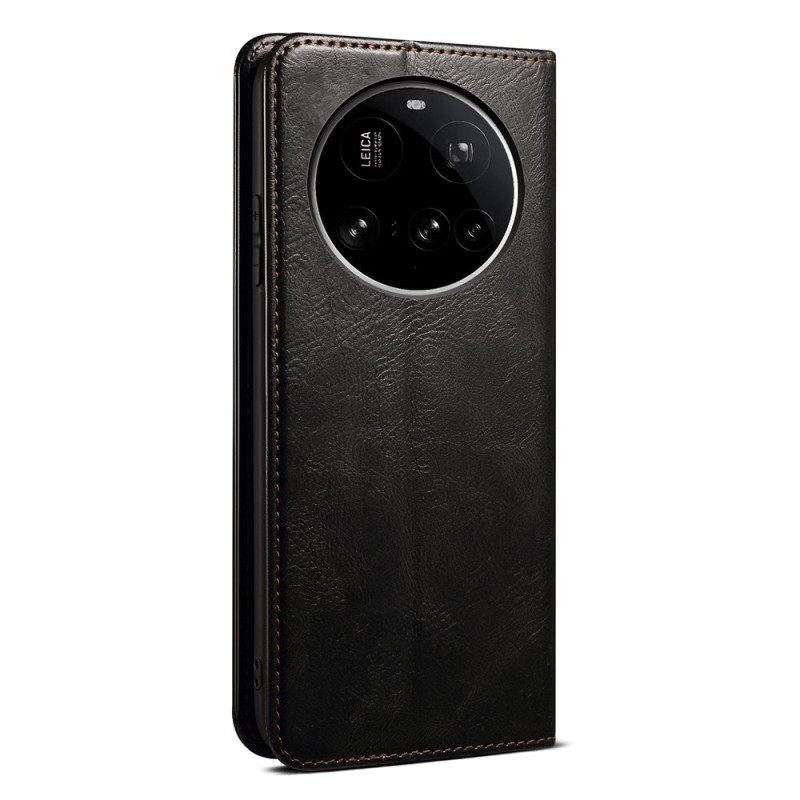 Folio-hoesje Xiaomi 15 Ultra Gewaxt Kunstleer Bescherming Hoesje