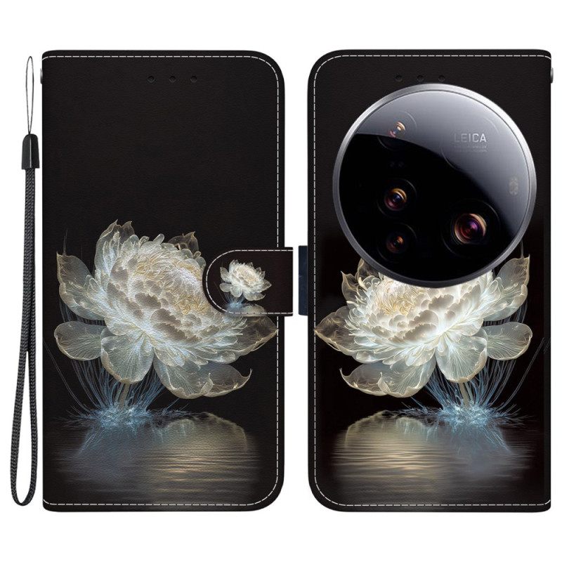 Folio-hoesje Xiaomi 15 Ultra Kristallen Pioenroos