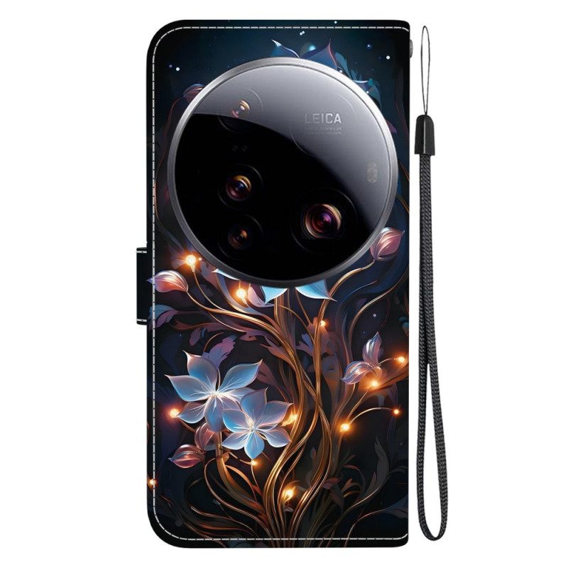 Folio-hoesje Xiaomi 15 Ultra Lantaarnbloemen
