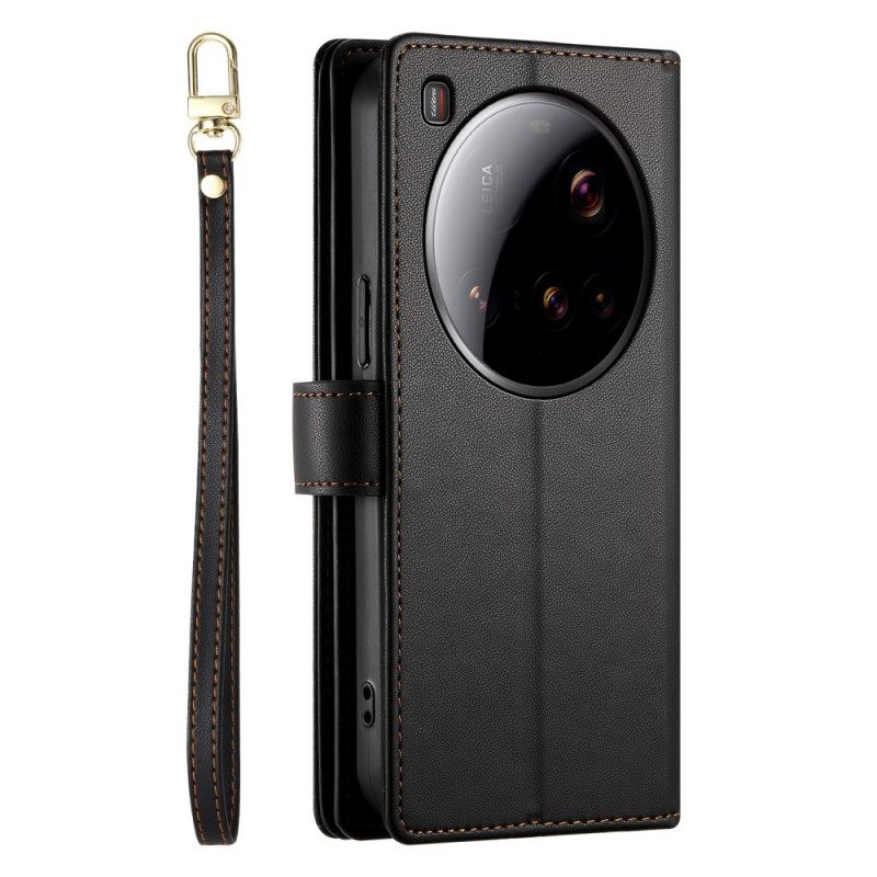 Folio-hoesje Xiaomi 15 Ultra Portemonnee Met Band En Schouderband