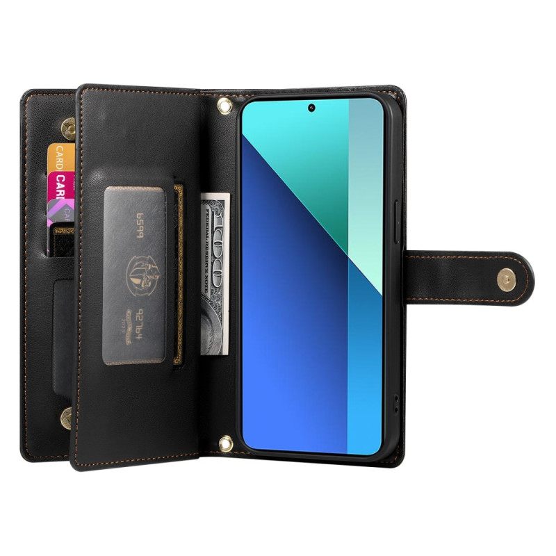 Folio-hoesje Xiaomi 15 Ultra Portemonnee Met Band En Schouderband