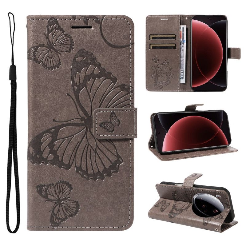 Folio-hoesje Xiaomi 15 Ultra Reuzenvlinders