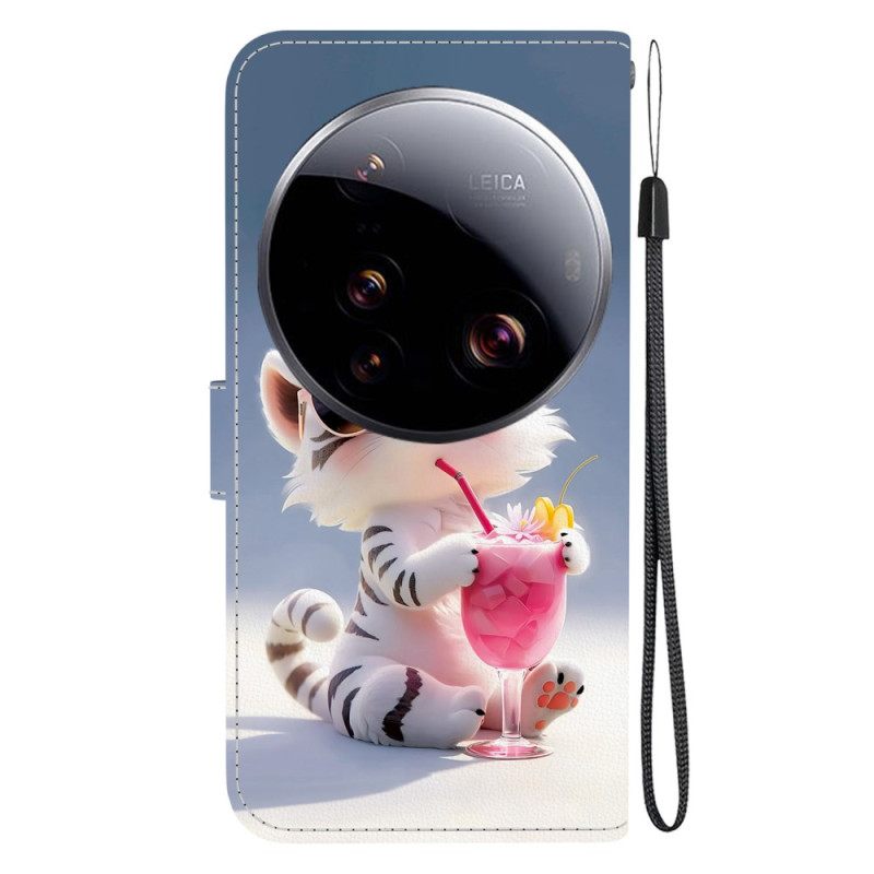 Folio-hoesje Xiaomi 15 Ultra Telefoonhoesje Cartoontijger
