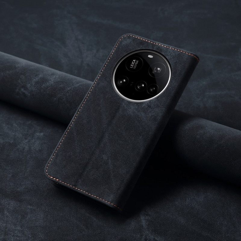 Folio-hoesje Xiaomi 15 Ultra Telefoonhoesje Denimstof