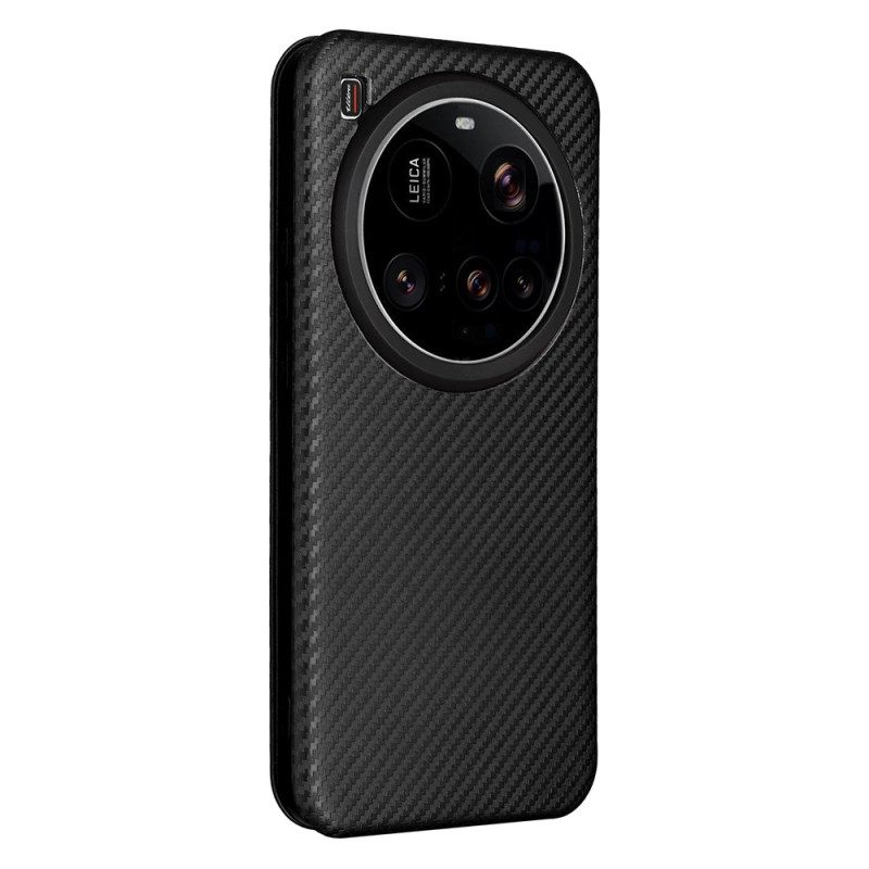 Folio-hoesje Xiaomi 15 Ultra Telefoonhoesje Geborsteld Koolstofvezel