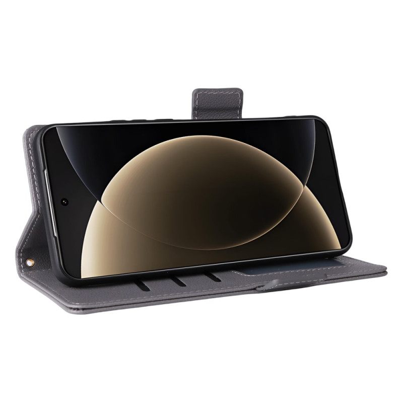 Folio-hoesje Xiaomi 15 Ultra Telefoonhoesje Gestructureerd Bandje