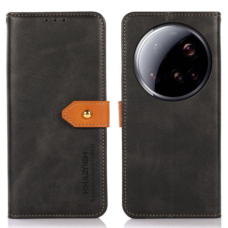 Folio-hoesje Xiaomi 15 Ultra Telefoonhoesje Gouden Sluiting