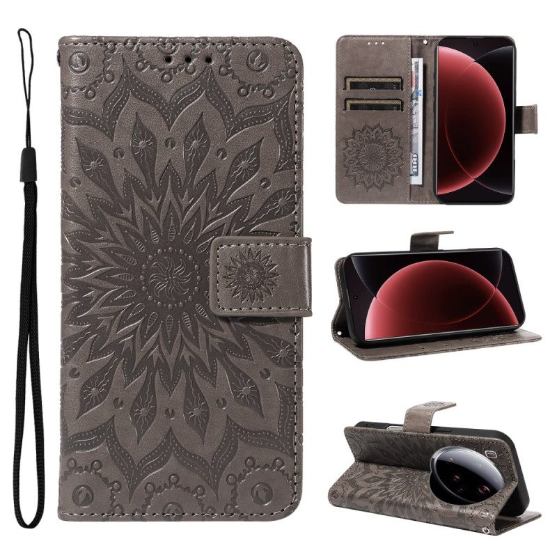 Folio-hoesje Xiaomi 15 Ultra Telefoonhoesje Zonnebloempatroon