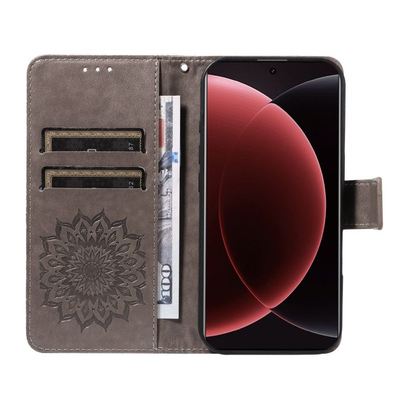 Folio-hoesje Xiaomi 15 Ultra Telefoonhoesje Zonnebloempatroon