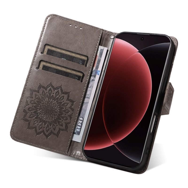 Folio-hoesje Xiaomi 15 Ultra Telefoonhoesje Zonnebloempatroon