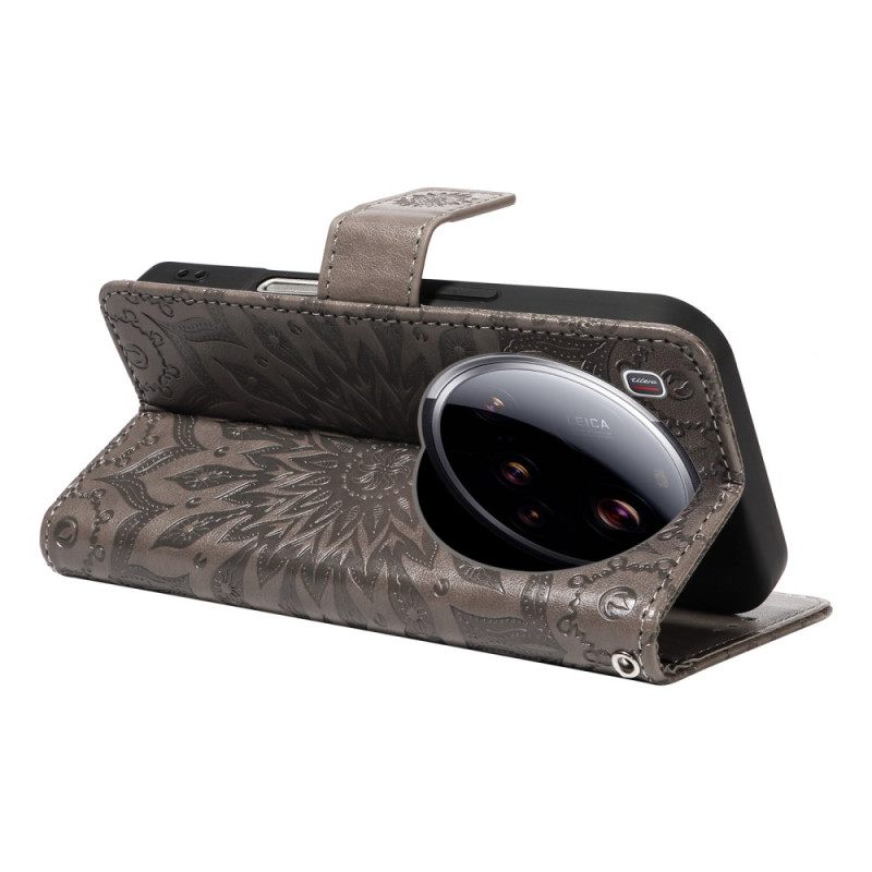 Folio-hoesje Xiaomi 15 Ultra Telefoonhoesje Zonnebloempatroon