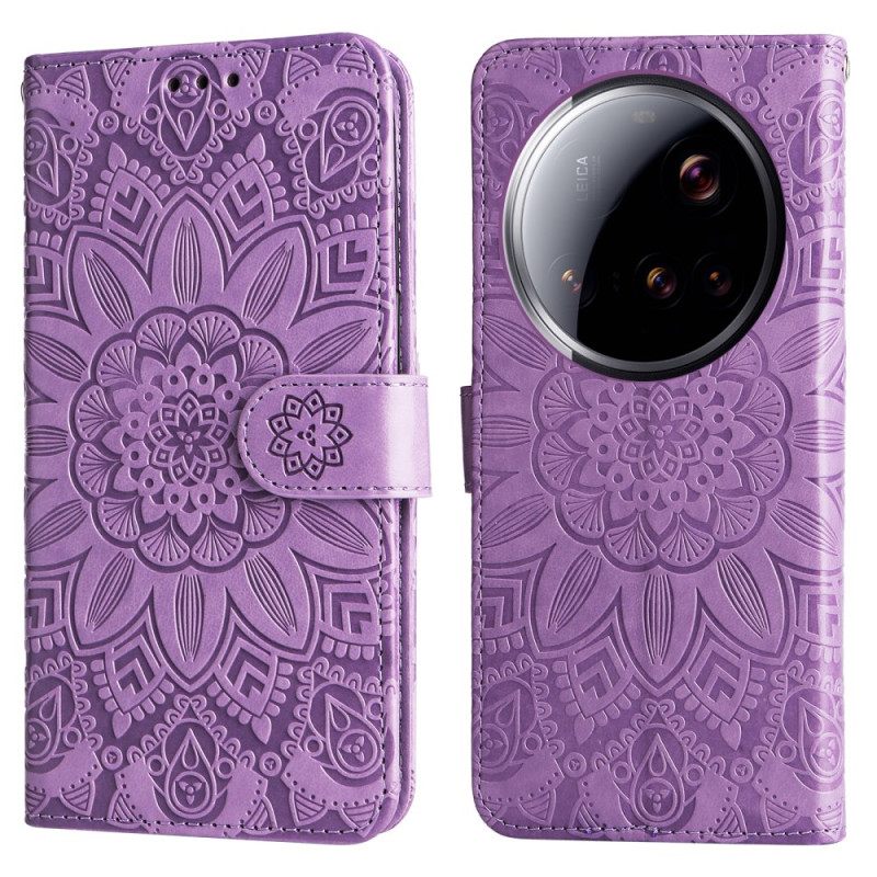 Folio-hoesje Xiaomi 15 Ultra Telefoonhoesje Zonnebloempatroon