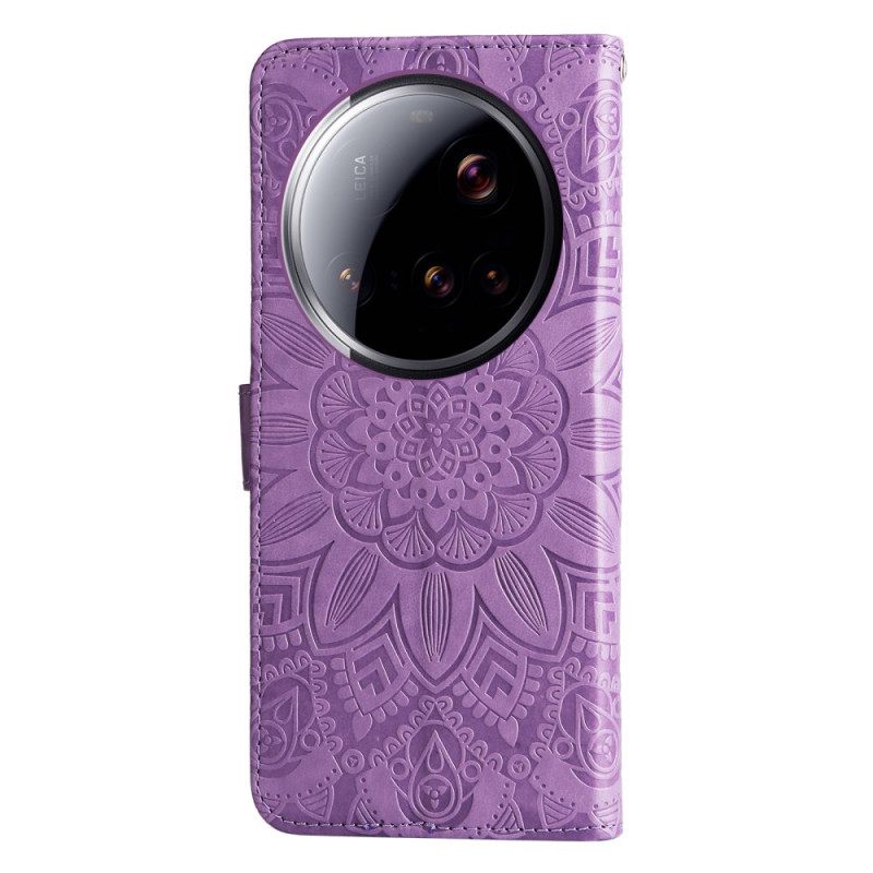 Folio-hoesje Xiaomi 15 Ultra Telefoonhoesje Zonnebloempatroon