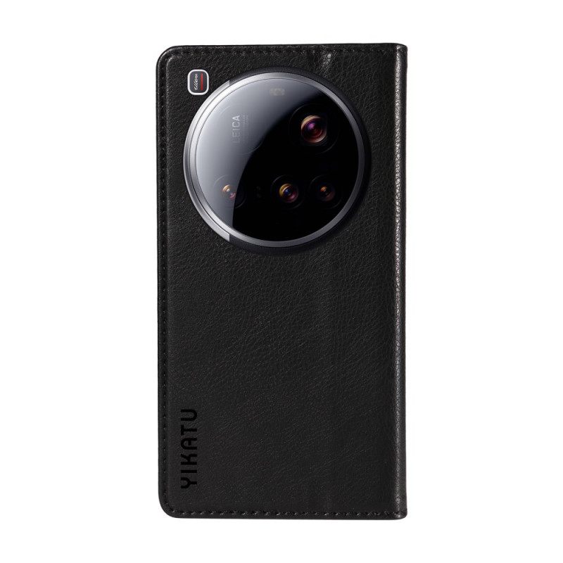 Folio-hoesje Xiaomi 15 Ultra Yikatu Lychee Imitatieleer Leer