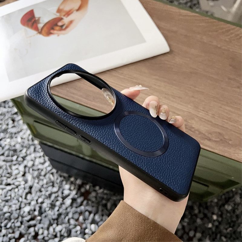 Hoesje Xiaomi 15 Ultra Compatibel Met Magsafe Lychee Leerlook Bescherming Hoesje