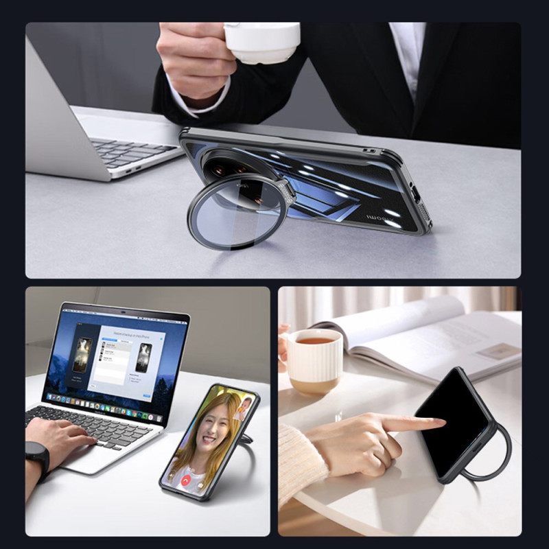 Hoesje Xiaomi 15 Ultra Glazen Afdekking En Standaard Bescherming Hoesje