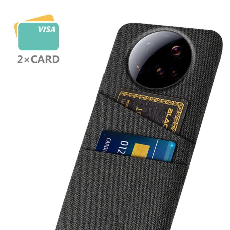 Hoesje Xiaomi 15 Ultra Stoffen Dubbele Kaarthouder