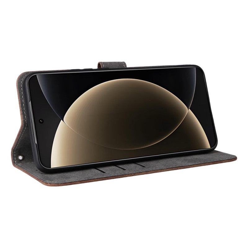 Leren Hoesje Voor Xiaomi 15 Ultra Suède-effect Rfid-blokkering