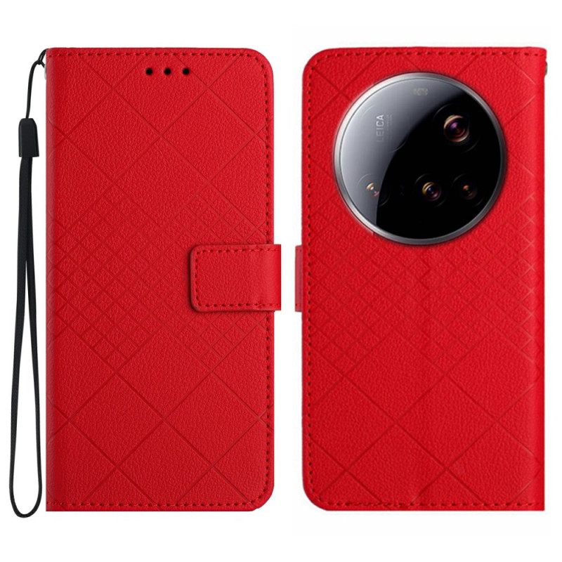 Leren Hoesje Xiaomi 15 Ultra Diamantpatroon