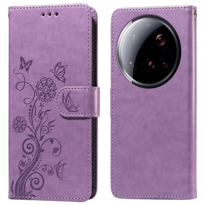 Leren Hoesje Xiaomi 15 Ultra Floralie Bescherming Hoesje