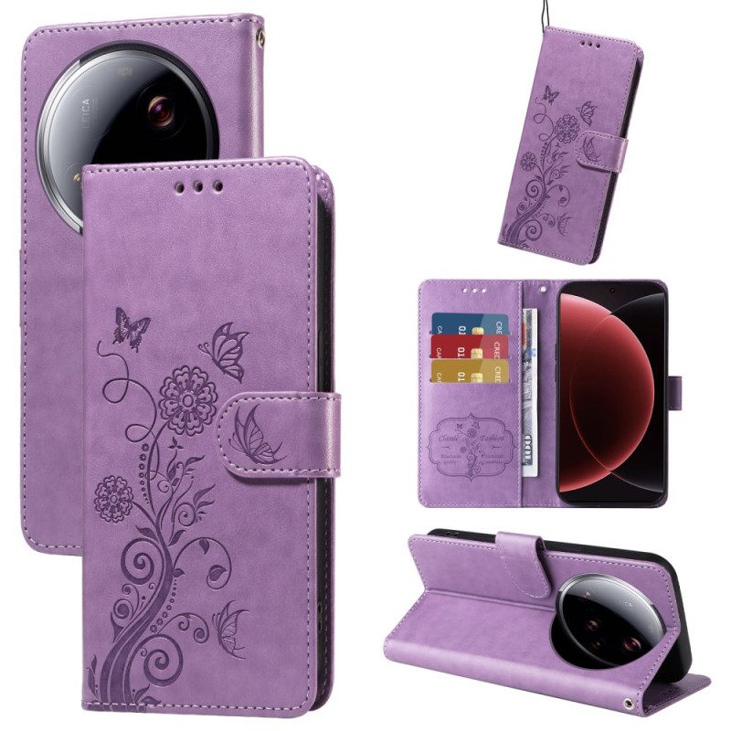 Leren Hoesje Xiaomi 15 Ultra Floralie Bescherming Hoesje