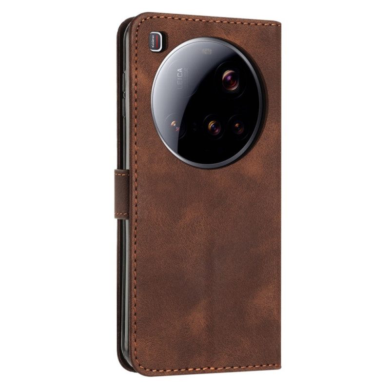 Leren Hoesje Xiaomi 15 Ultra Geometrische Lijnenband