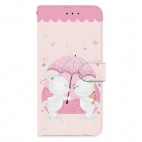 Leren Hoesje Xiaomi 15 Ultra Paar Beren Bescherming Hoesje