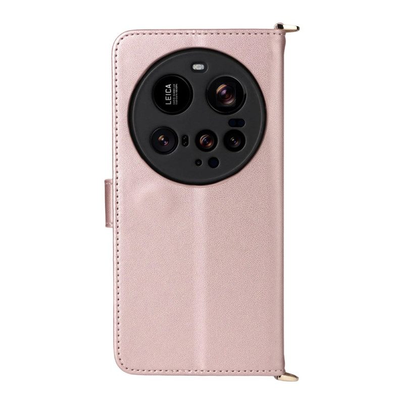 Leren Hoesje Xiaomi 15 Ultra Schouderband En Bandje Bescherming Hoesje