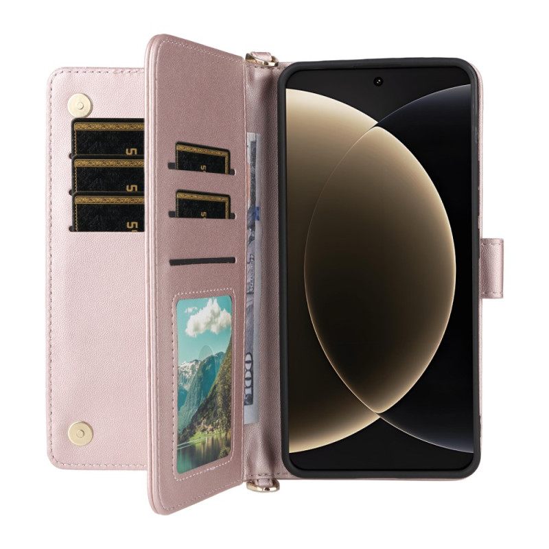 Leren Hoesje Xiaomi 15 Ultra Schouderband En Bandje Bescherming Hoesje