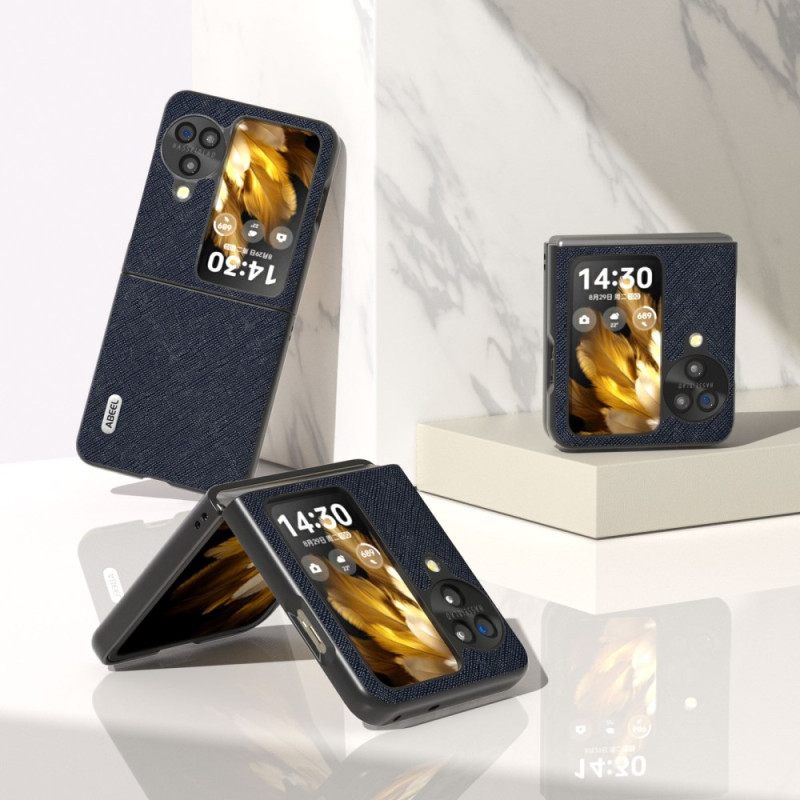 Bescherming Hoesje Oppo Find N3 Flip Abeel Kruistextuur