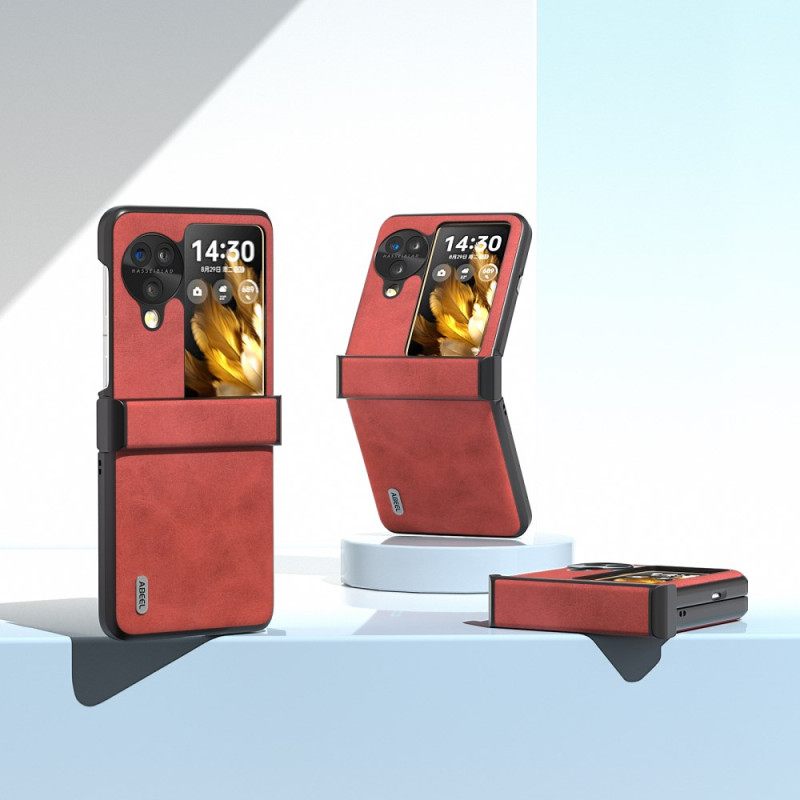 Hoesje Oppo Find N3 Flip Abeel-leer Effect Bescherming Hoesje