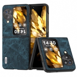 Hoesje Oppo Find N3 Flip Vintage Abeel Met Leereffect