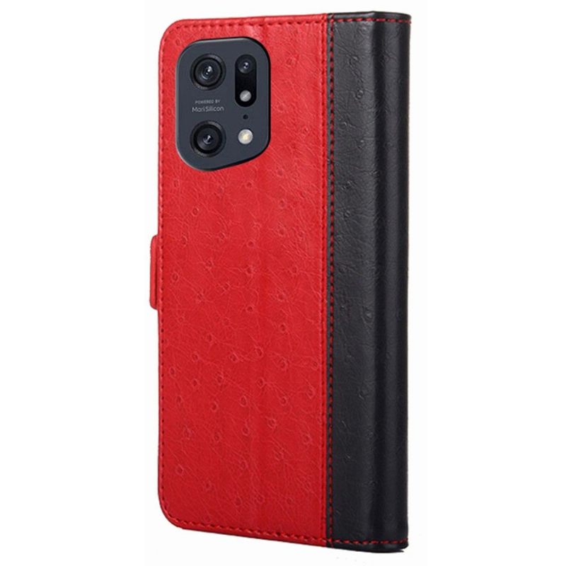 Cover voor Oppo Find X5 Pro Folio-hoesje Ulrich Kunstleer Folio