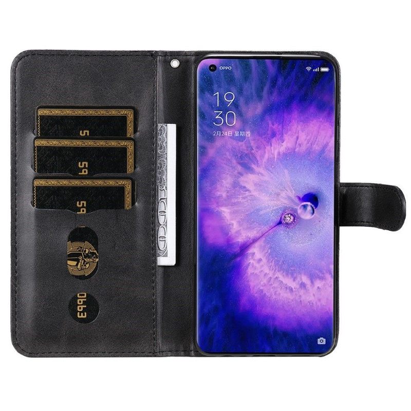 Flip Case voor Oppo Find X5 Pro Portemonnee Leren Elena Portemonnee