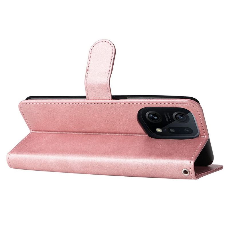 Flip Case voor Oppo Find X5 Pro Portemonnee Leren Elena Portemonnee