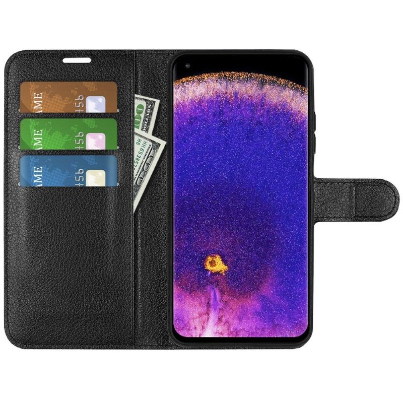 Folio-hoesje voor Oppo Find X5 Pro Anti-fall Portemonnee Leren Leerstijl
