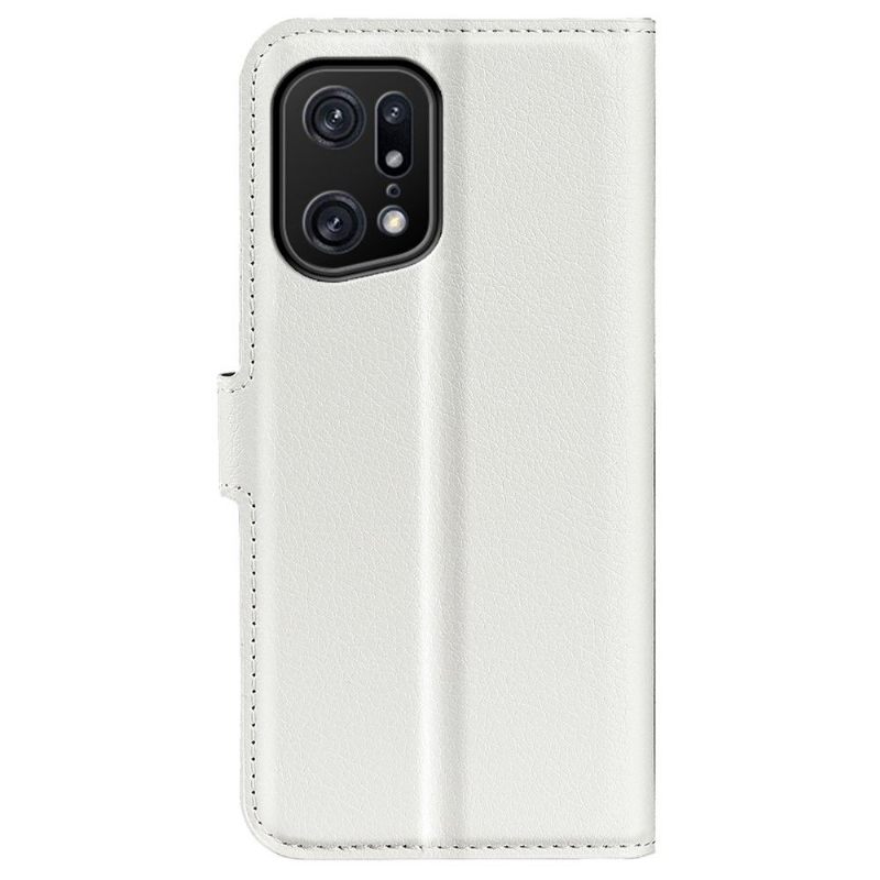Folio-hoesje voor Oppo Find X5 Pro Anti-fall Portemonnee Leren Leerstijl