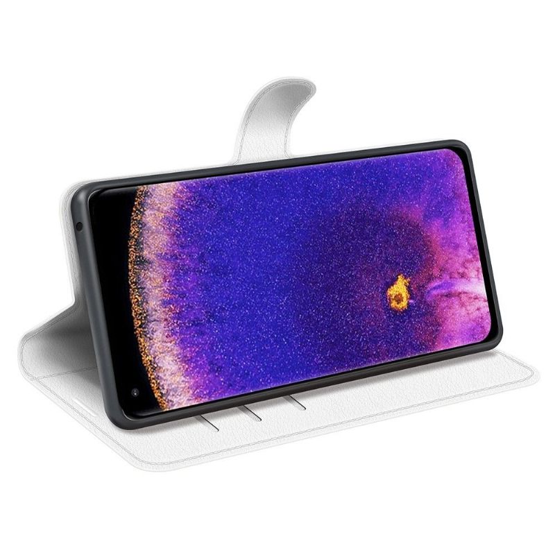 Folio-hoesje voor Oppo Find X5 Pro Anti-fall Portemonnee Leren Leerstijl
