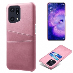 Hoesje voor Oppo Find X5 Pro Anti-fall Kaarthouder Melodie