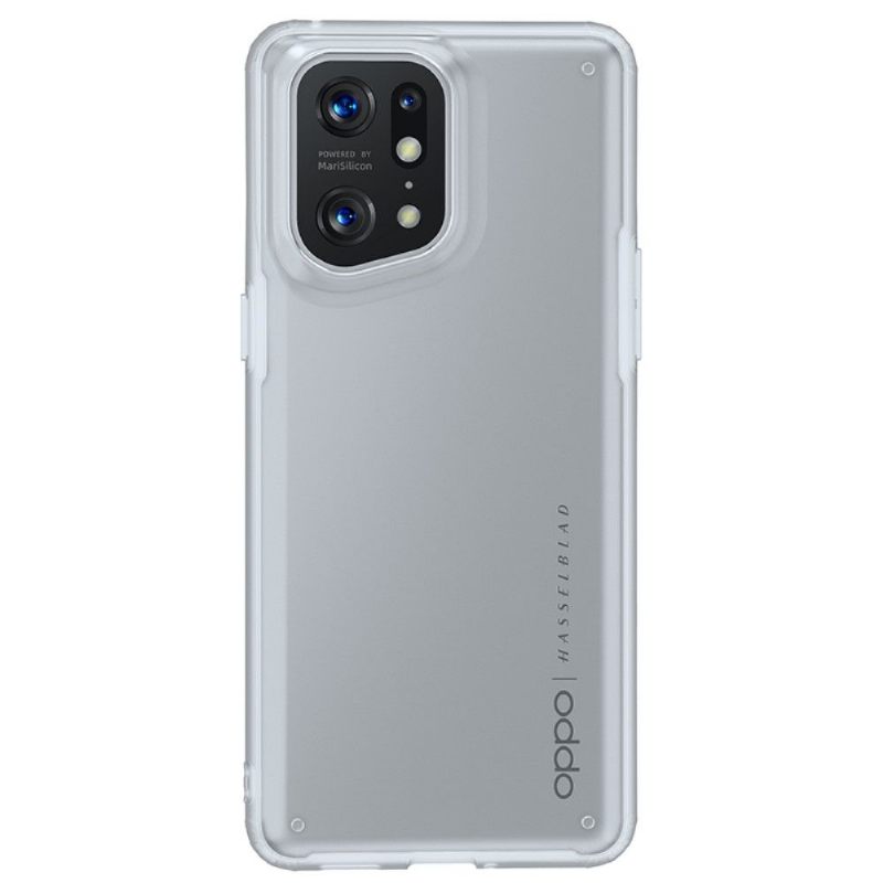 Hoesje voor Oppo Find X5 Pro Armor Series Semi Clear