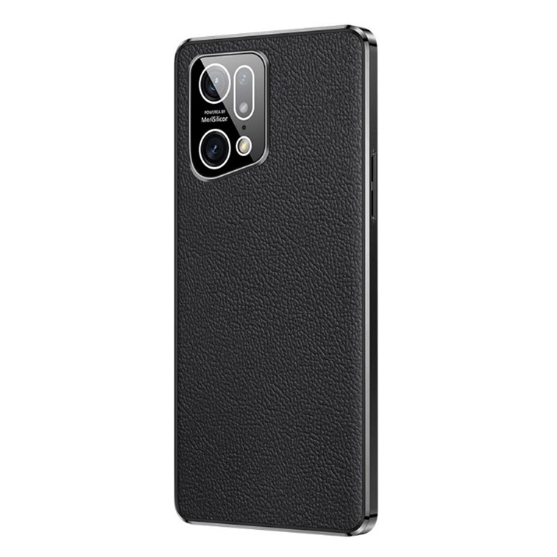 Hoesje voor Oppo Find X5 Pro Echt Leer Met Nerf