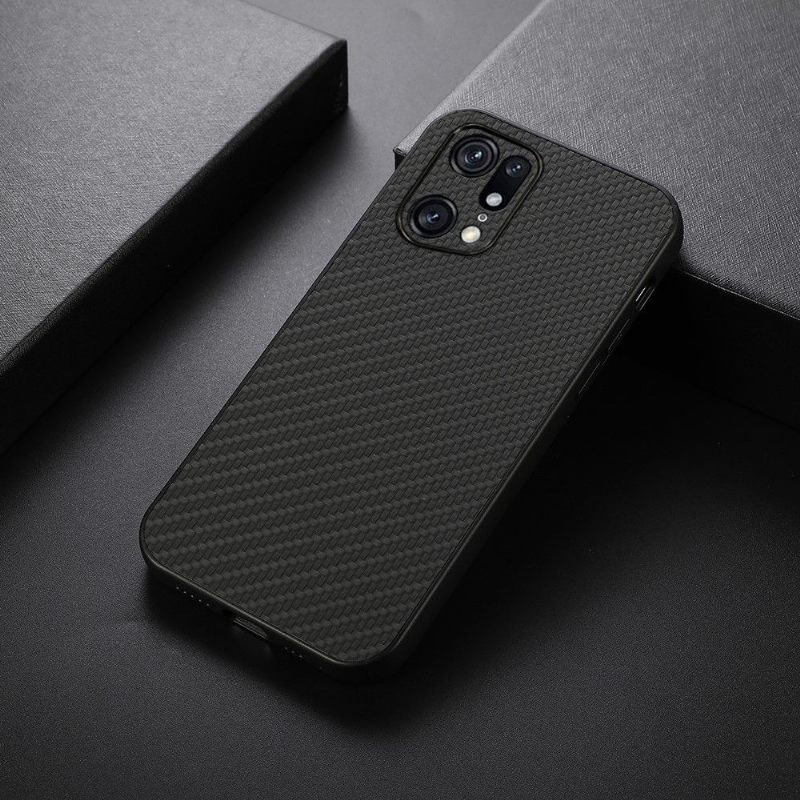Hoesje voor Oppo Find X5 Pro Koolstofvezelstijl