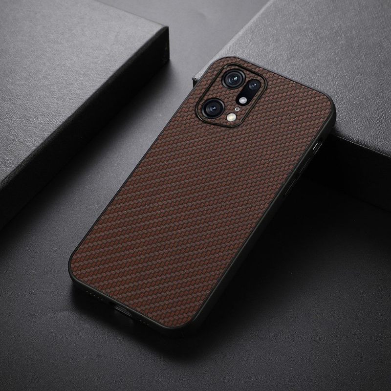Hoesje voor Oppo Find X5 Pro Koolstofvezelstijl