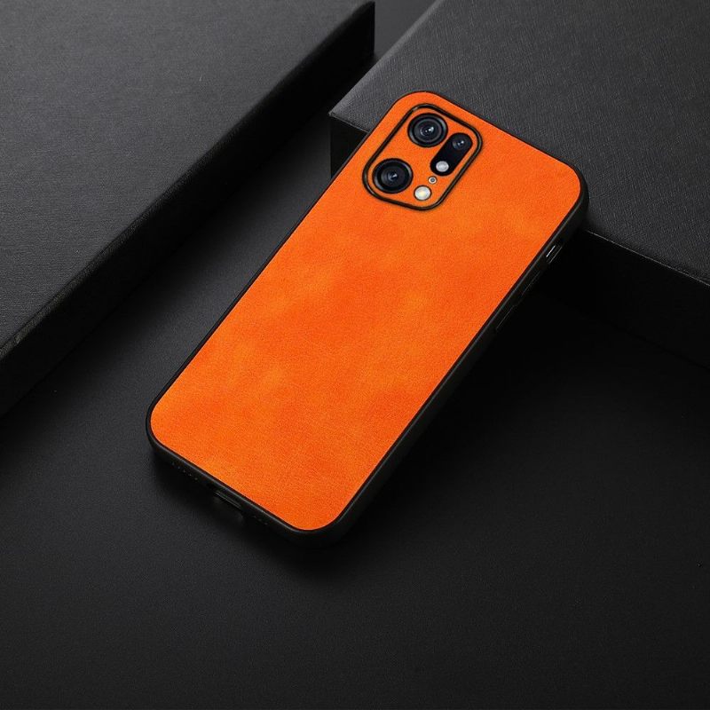 Hoesje voor Oppo Find X5 Pro Retro Lederlook