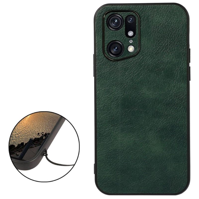 Hoesje voor Oppo Find X5 Pro Retro Lederlook