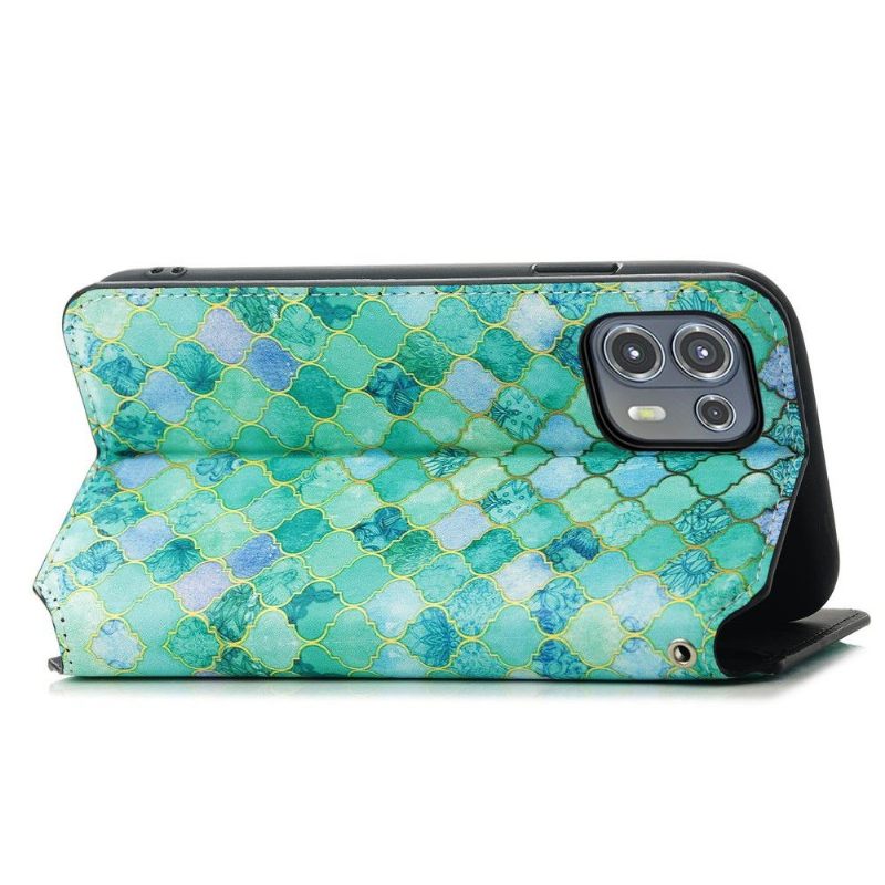 Flip Case voor Motorola Edge 20 Lite Arabesk Patroon